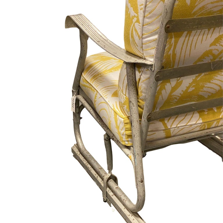 Mid-Century Aluminum Patio/Outdoor Lounge Chair w/ Ski Legs