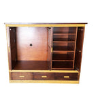 Rare Restored Bespoke Rattan & Mahogany Armoire
