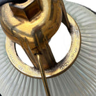 Rare Brass Plated Holophane Industrial Hanging Pendant Light