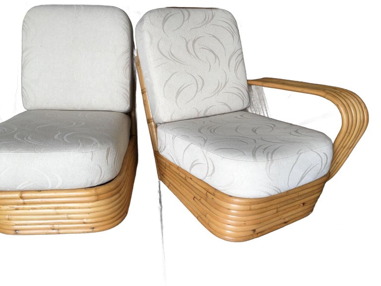 Restored Paul Frankl Style Six-Strand Square Pretzel Sectional Sofa