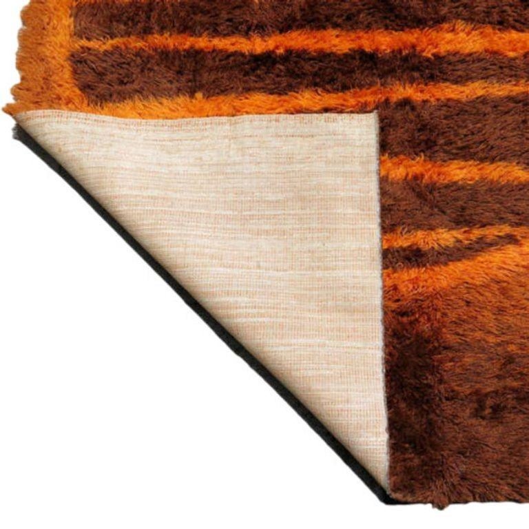 Supernova Shag Rug with Abstract Design, circa 1970