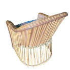 Set of Four Pencil Reed Rattan Armchair, Restored, 1970s