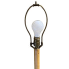 Restored Rare Mid Century Rattan Pole Floor Lamp & Drink Stand w Magazine Holder