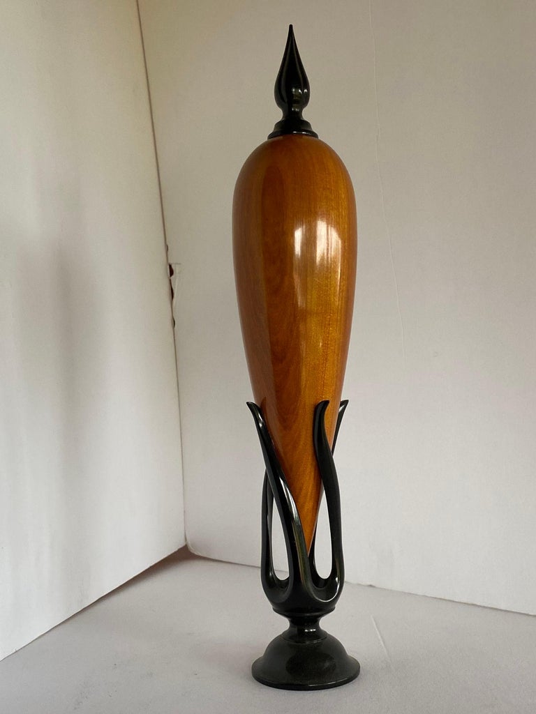 Sculpted Ebony and Chakte Kok Wood "Hollow Vessel" #14 by Don Comer Lacma