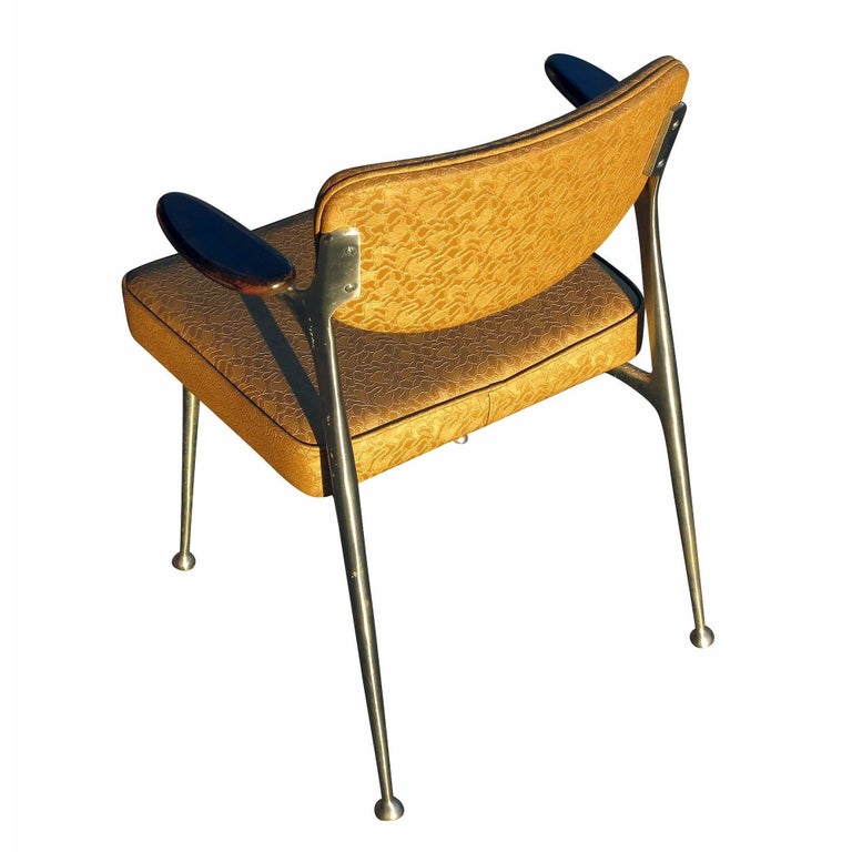 Aluminum Gazelle Armchairs by Shelby Williams, Set of Four