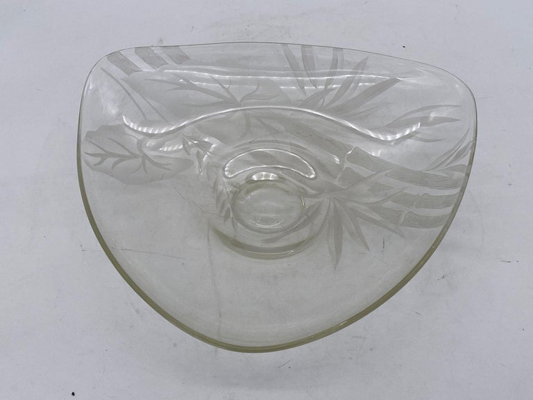 Art Glass Serving Plate by Dorothy C Thorpe