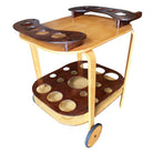 Midcentury Bent Birch Plywood Two-Tone Bar Cart