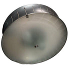 Restored Mid-Century Googie Drum Pendent Black and White Chandelier Lighting