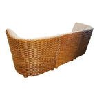 Restored Mid-Century Woven Wicker Sectional Sofa