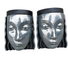 Art Deco Style Female Face Mask Wall Sconce