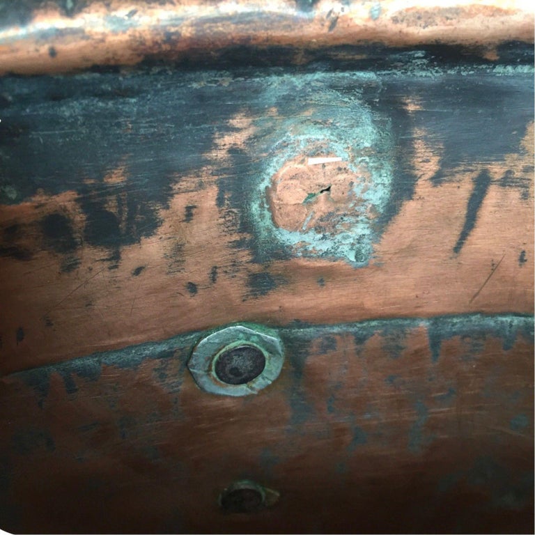 Late Victorian Hand-Hammered Copper Cauldron Pot