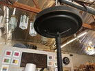 Industrial Ribbed Pendant Lamp Holophane Style Pair