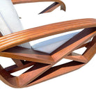 Rare 4-Strand like Carved Mahogany Square Pretzel Faux Rattan Lounge Chair, Pair