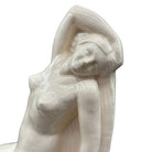 French Art Deco Nude Female Ceramic Sculpture signed by F. Trinque