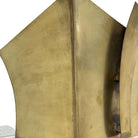 Grand Hollywood Art Deco Style Wood & Brass 9' Tall Torchiere Floor Lamp, Pair