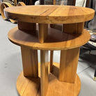 Art Deco 3- Tier Lamp Walnut Side Table By Gilbert Rohde for Brown Saltman