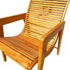 Bespooke Scandinavian Modern Blonde Slat Wood "Staple" Arm Lounge chair
