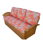 Restored "Golden Girls" Art Deco Rattan "Fan Arm" Three-Seat Sofa
