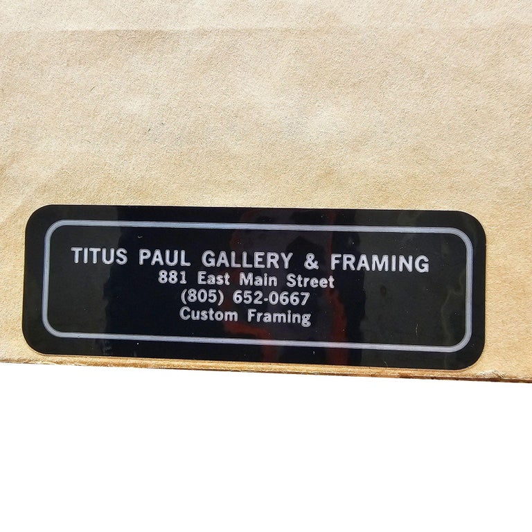 1980s Hawaiian Landscape Oil on Board by Daris Davis in Tropical Wood Frame