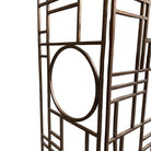 Post Modern Copper Tone Geometric Folding Room Divider by Robert Sonneman