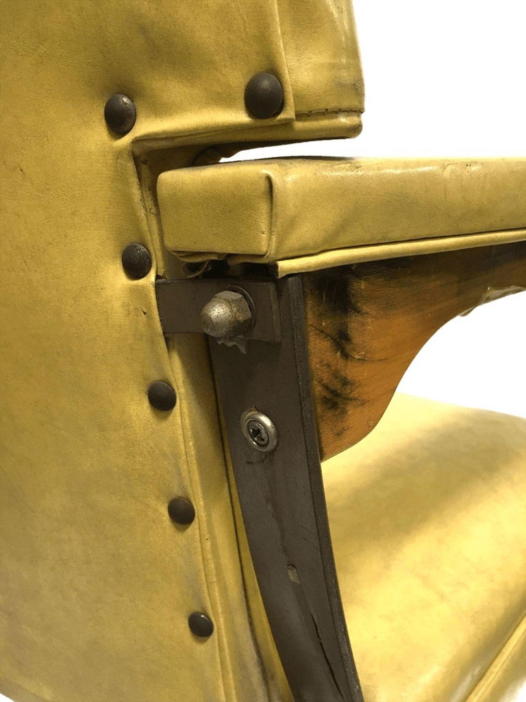 Vintage Rock-a-Chair Cantilever Rocker Chair in Harvest Gold Vinyl