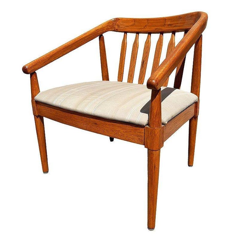Mid-century "Declaration" Oak Arm Chairs by Kipp Stewart for Drexel, Pair