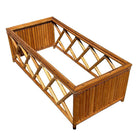 Heywood Wakefield "Oak Rattan" Lounge Chair Pair w/ Coffee Table