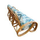 Restored Mid-Century 3-strand 3/4 Round Pretzel Arm Rattan Sectional 3-Seat Sofa