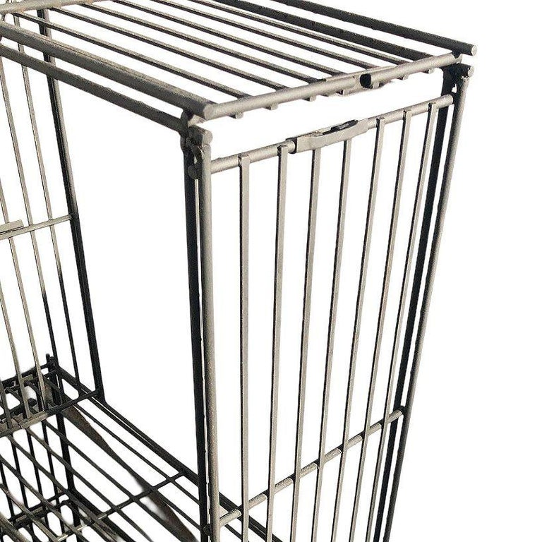 Mid-Century 3-Tier Iron Wire Art Display Shelf Bookshelf