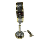 High Style Brass & Chrome Florescence Magnifying Vanity/Jewelry Mirror