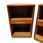 Pair of Teak and Mahogany Mid Century Nightstands by Edward Wormley for Dunbar