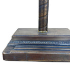 Arts & Crafts Mission Bronze Wash Brass Desk Lamp w/ Clerestory Glass Insets