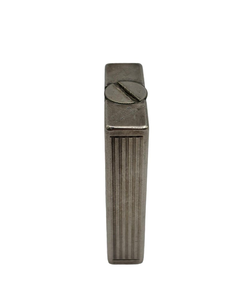 Swiss Art Deco Silver Plated " Handy" Pocket Lift Arm Lighter by Dunhill