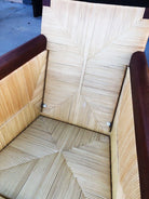 Donghia Rattan Lounge Chair & Ottoman by John Hutton, The Merbau Collection