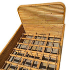 Restored Art Deco 15-Strand Stacked Rattan Bed TWIN Bed Frame Headboard, 2 Avail