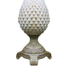 Mid-Century White Ceramic Pineapple Pedestal Lamp - Single