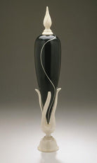 Sculpted Ebony, Silver and Maple "Hollow Vessel" #23 by Don Comer LACMA