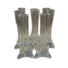 1980s Transparent Art Glass Flower Bud Vase by Royal Art Glass, Set of 10