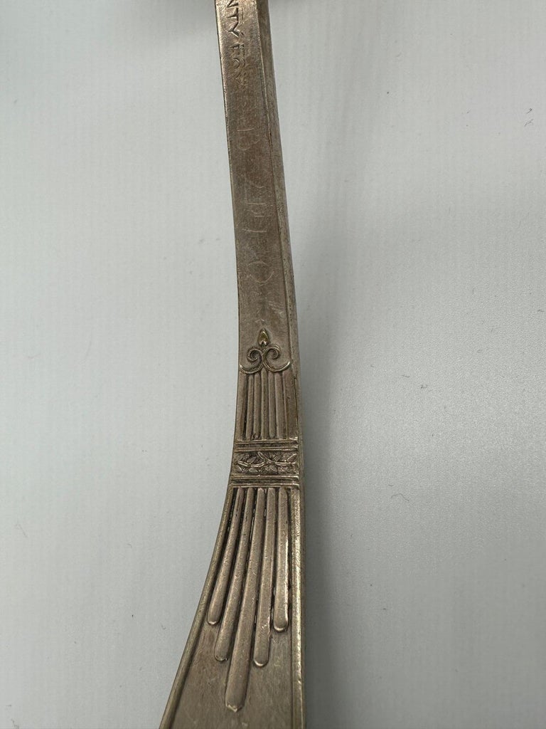 1889 Towle Mfg. Co Shell II Pattern Large Soup Ladle Mono Grammed "Fox"