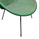 MCM Sam Avedon Styled Iron Outdoor/Patio Saucer Chair w/ Nylon Weaved Seat, Pair