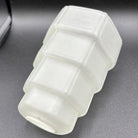 French Stepped Art Deco Frosted Glass Ceiling Shade by Vianne