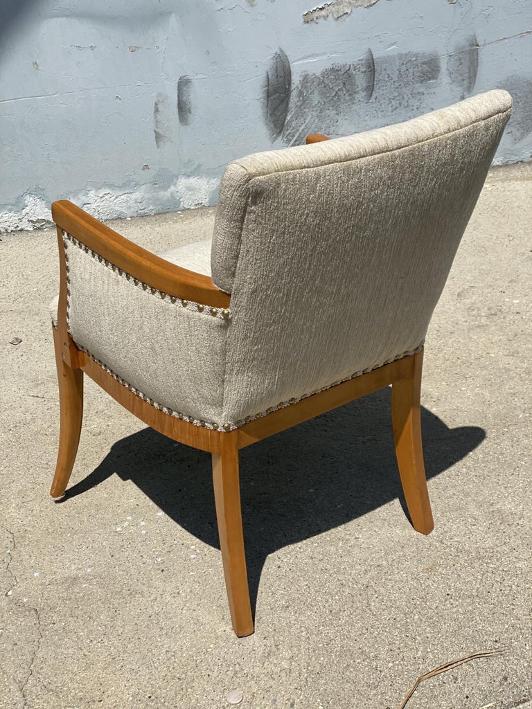 High Style Mid Century Reading Chair w/ Ottoman by Heywood Wakefield