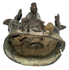 Antique Bronze Ganesha Seated Meditation Four Hands Hindu Ganapati Sculpture