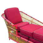 Restored Stick Reed Rattan "President" Chaise Lounge