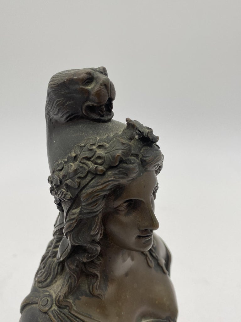 Late Victorian "1870" Semi-Nude Bronze Female Bust