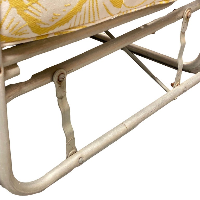 Aluminum Patio/Outdoor Sled Base Rocking Slider Settee w/ Speed Arms