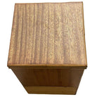Restored Mid-century Single Drawer Stacked Rattan & Koa Wood Bedside Table