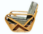 Restored Paul Frankl Style 6 strand Rattan Sofa & Lounge Chair Set