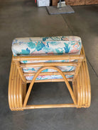 Restored Mid Century 5-Strand Reverse Pretzel Rattan Lounge Chair
