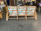 Restored Double D Loop Half Moon Rattan Four-Strand 3 Seater Sofa